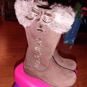 Clark's Toddler Girls Tall Boots Brown size 7